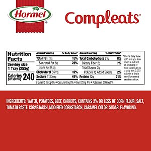 $6.16 or less S&S DINTY MOORE Beef Stew, Microwaveable, 9oz x3
