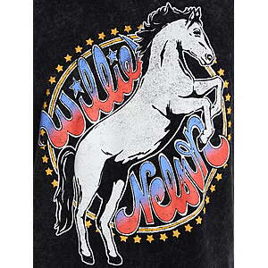 Willie Nelson Men's & Big Men's Heavyweight Boxy Fit Washed Cotton Graphic Tee XS $3.60