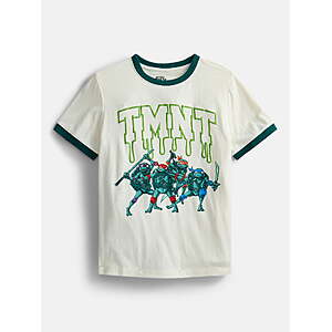 Nickelodeon Teenage Mutant Ninja Turtles Ringer T-shirt with Puff Ink $4.37