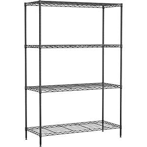BestOffice 4-Shelf Adjustable Metal Storage Rack (Black, 54"x35"x13") $30.13 + Free S&H at Walmart