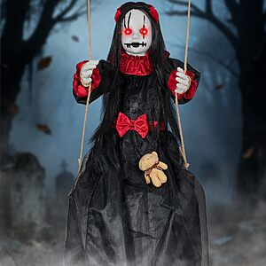 Scary Halloween Hanging Swinging Doll, 4.6FT, $21.99 with code