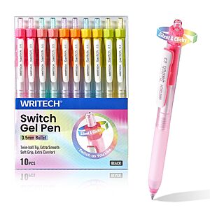 Amazon – WRITECH 10-Count 0.5mm Retractable Gel Pens - $11.19 w/ Code