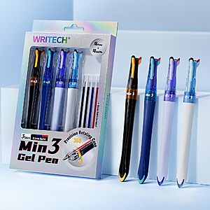 Amazon – WRITECH 3-in-1 Multicolor Gel Pens, 4-Pack - $14.69 w/ Code
