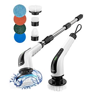 Electric Spin Scrubber, Power Shower Cleaning Brush with Long Handle - $19.99 AC
