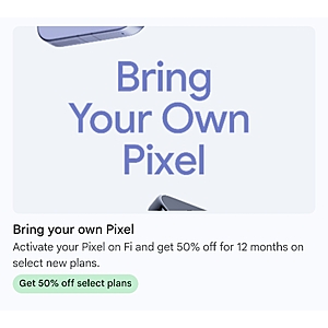 50% off service when you bring a pixel phone to google Fi