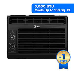 Walmart YMMV clearance: Midea 5,000 BTU Mechanical Window Air Conditioner, Covers up to 150 Sq. ft., , MAW05M1WBL-T, Black, New