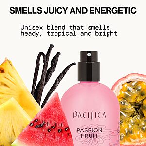 Pacifica Passion Fruit Perfume – Tropical Fruity Floral Clean Perfume for Women with Passionfruit, Pineapple & Vanilla (2 fl oz) $9.99
