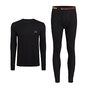 Realtree Men's Grand Canyon 2-Piece Thermal Top & Pants Set (Black, M, XL & 2XL) $8.56 + Free Shipping w/ Walmart+