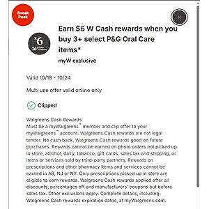 Live 10/18: Walgreens Pick Up: Three Select Bert's Bees, Crest or Oral B Oral Care items 3/$10.80 ac, get $6 Wags Cash (can roll wags cash)