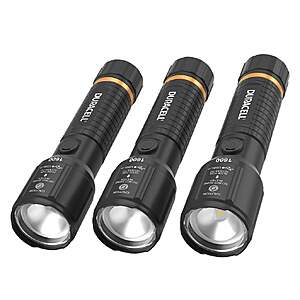 Duracell 1600 Lumen Hybrid Power LED Flashlight, 3-pack $29.99 Free Shipping or $19.99 In Warehouse Costco.com