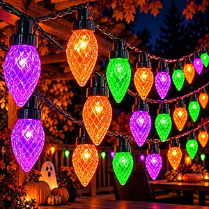 2-Pack KAQ 86' C9 LED Halloween String Lights (Orange, Purple & Green) $19.49 + Free Shipping w/ Prime or on $35+