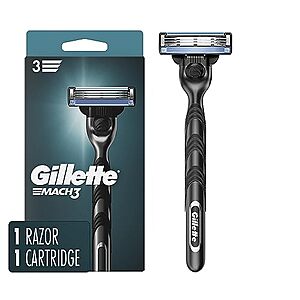 $5.79* | Gillette Mach3 Razor for Men (1 Razor Handle + 1 Blade Refill) at Amazon
