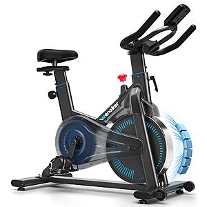 Wenoker Exercise Bike, Magnetic Low Noise Indoor Cycling Spin Bike with 250lbs Weight Capacity, Adjustable Seat & Handlebars, Tablet Holder $114.99