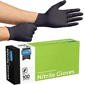 [Amazon] Inspire Black Nitrile Disposable Gloves (Size Large, Listed as 1000 Count) - $8.98 (or less w/ S&S) + Free Prime Shipping (Possible Typo/YMMV)