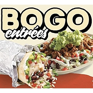 BOGO Burrito, Bowl or Entree at Moe's 10/30 to 11/1