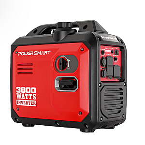 PowerSmart 3800-Watt Portable Inverter Generator, Super Quiet 59dB Gas Powered Engine (143cc) $362.99