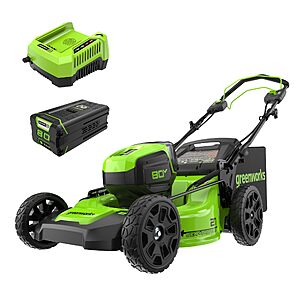 Greenworks 80V 21" Brushless Cordless (Self-Propelled) Lawn Mower $349.99