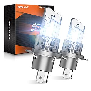 $29.93: SEALIGHT H4/9003/HB2 Fog Light Bulbs, 6500K Cool White, Pack of 2