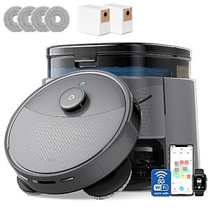 Lefant Robot Vacuum and Mop, 20000Pa Suction, 90-Day Self-Emptying, Obstacle Avoidance, Auto Mop Washing & Drying, M3 Max $149.99