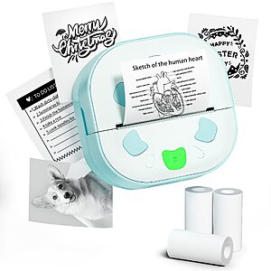 Ndyin Mini Sticker, Thermal Printer - $9.49 After coupon