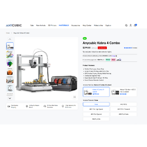 Anycubic Kobra 4 + Ace 2 Pro $280 w/coupon