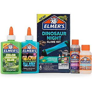 $16.56: Elmer’s Dinosaur Night Slime Kit, 4 Count