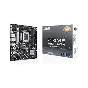 ASUS PRIME H810M-A-CSM, Intel mATX Motherboard $69.99 + Free S&H w/ Prime at Woot!