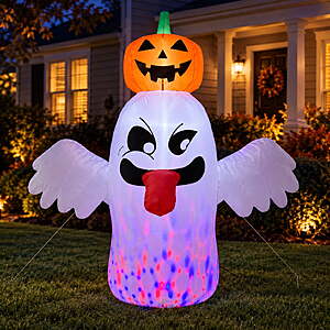 $19.99: BEEPRINCESS 6 FT Halloween Inflatable Ghost with Pumpkin Head, Light-Up RGB LED at Walmart.com