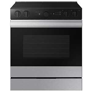 Samsung - 30 in. Wide 5 Elements Bespoke Smart Slide-In Electric Range 6.3 cu. ft. with Air Sous Vide & Air Fry - Stainless Steel $849.99 Bestbuy.com