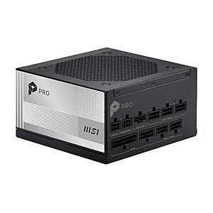 850W MSI PRO A850PL Fully Modular 80+ Platinum ATX 3.1 Power Supply $69.99 + Free Shipping w/ Prime or $6 Fee per Order