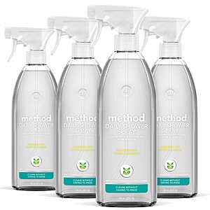$11.18 S&S OR LESS and 10% off Q method Daily Shower Cleaner Spray, Eucalyptus Mint Scent, 28 fl oz, 4 Pack