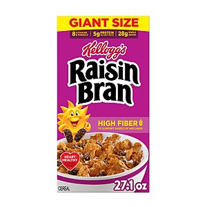 Kellogg's Raisin Bran Original Giant Size Breakfast Cereal 27.1 oz $4.28