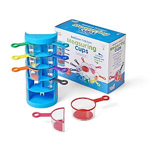 hand2mind Rainbow Fraction Measuring Cups, Set of 9 $14.89