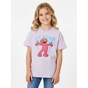 Sesame Street Girls' Elmo Graphic Tee with Short Sleeves $2.97