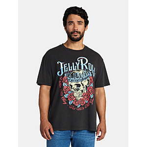 $5.52-$5.56, Jelly Roll Men's and Big Men's Boxy Fit Graphic Tee, Walmart