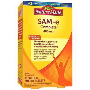 Nature Made 400 mg SAM-e Complete (36 Tablets) 2 for Free