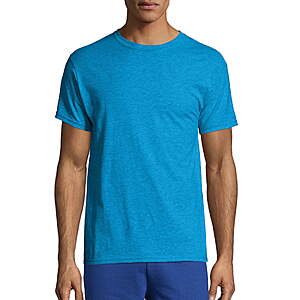 $2.66: Hanes Men's X-temp Short Sleeve Tee Value Pack Neon Blue Heather (2 Pack, Size S only) at Walmart.com