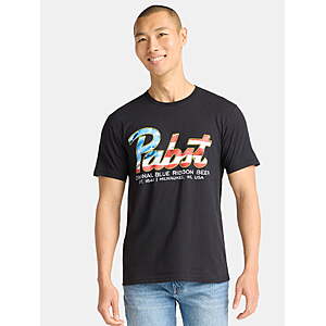 $2.38: Pabst Blue Ribbon, Men's & Big Men's Graphic T-Shirt, Patriotic PBR (Color Black, Sizes S-XL) at Walmart.com