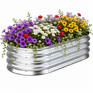 UNTIMATY 4×2×1ft Galvanized Raised Garden Beds $15.19 + Free S&H w/ Walmart+ or $35+