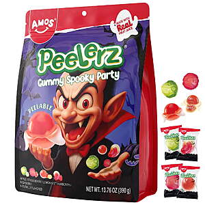 13.76 oz Amos Peelerz Halloween Gummy Candy Mix $7.99 + Free S&H w/ Walmart+ or $35+