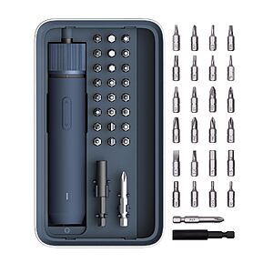 HOTO 25-Piece Upgraded Electric Screwdriver Kit, Cordless Screwdriver $29.98