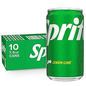 [SnS, AC] $3.89* | 10-Pack 7.5-Oz Sprite Mini Cans Soda at Amazon