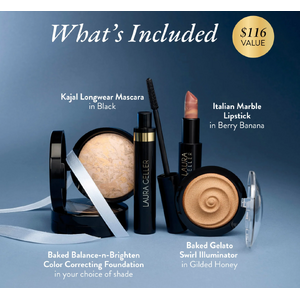 Laura Geller Holiday Glow Full Face Kit (4PC) $44 with Free Shipping