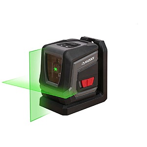 Husky 100 ft. Rechargeable Green Cross Line Self Leveling Laser Level $34.88