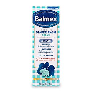 4-Oz Balmex Complete Protection Baby Diaper Rash Cream w/ Zinc Oxide $2.70 w/ S&S + Free Shipping w/ Prime or on $35+