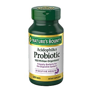 2 x Nature's Bounty Probiotic Acidophilus Tablets, 120 tablets (240 total) $8.74 or less w/ S&S Amazon