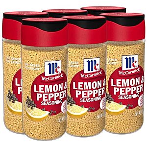 [SnS, AC] $7.01 | 6-Pack 3.5-Oz McCormick Lemon & Pepper Seasoning at Amazon ($1.17 each)