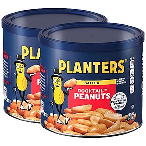 2-Pack 12-Oz Planters Salted Cocktail Peanuts $3.49 w/ S&S + Free Shipping w/ Prime or on $35+
