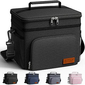 9L Hotor Insulated Leak-Proof Lunch Bag (Black) $4.99 + Free Shipping w/ Prime or on $35+