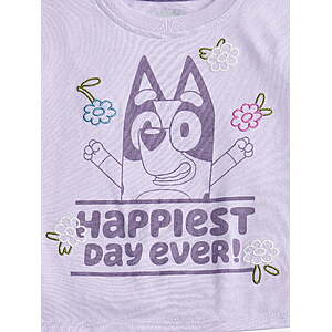 Toddler Girls Graphic Tee with Short Sleeves and Tutu Skirt Set Bluey, My Little Pony $6.93